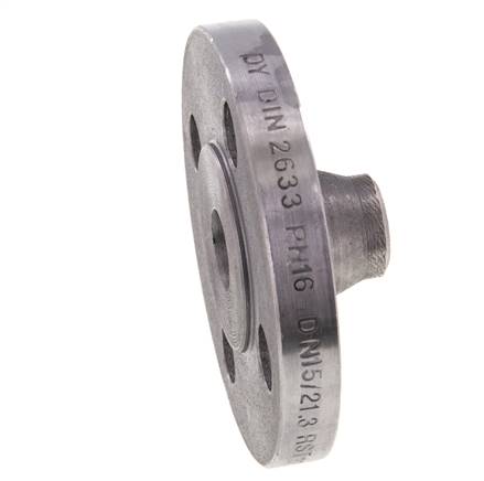 Vorschweißflansch DN15-PN16 21.3mm Schwarzstahl DIN 2633