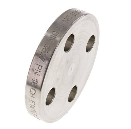 Blindflansch DN10-PN16 Edelstahl 1.4571 DIN 2527