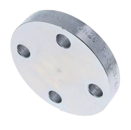 Blindflansch DN20-PN40 Verzinkter Stahl DIN 2527 Und EN 1092-1 (Typ 05)
