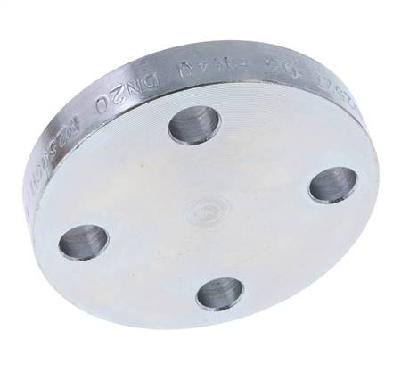 Blindflansch DN20-PN40 Verzinkter Stahl DIN 2527 Und EN 1092-1 (Typ 05)