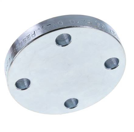 Blindflansch DN50-PN40 Verzinkter Stahl DIN 2527 Und EN 1092-1 (Typ 05)
