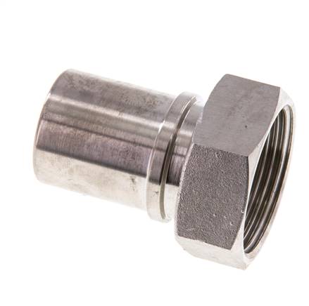 32 mm (1-1/4'') & G1-1/4'' Edelstahl 1.4401 Schlauchtülle Überwurfmutter Flachdichtung PTFE Sicherheitskragen EN 14420-5 (DIN 2817)