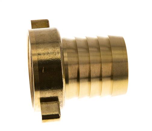 G 1 1/2'' x 38mm Schlauchanschluss aus Messing mit NBR-Dichtung und Flügelmutter 16 bar