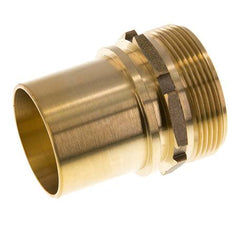 G 2'' Außengewinde x 50mm Messing Schlauchanschluss mit Sicherheitsmanschette DIN 2817