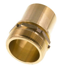 G 2'' Außengewinde x 50mm Messing Schlauchanschluss mit Sicherheitsmanschette DIN 2817