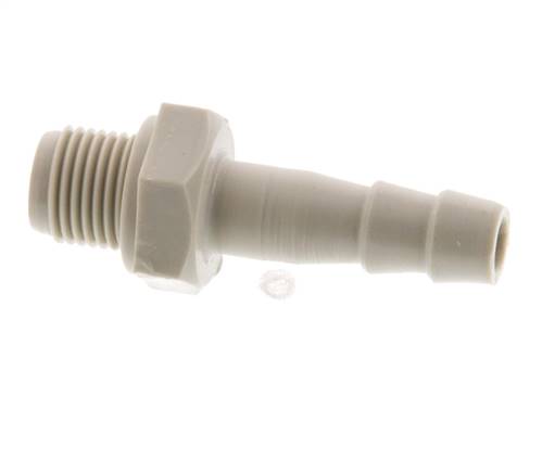 G 1/8'' Außengewinde x 6 mm Polypropylen (PP) Schlauchtülle 10 bar