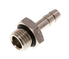 G 1/4'' Außengewinde x 6mm vernickeltes Messing Schlauchanschlussstück mit NBR Dichtung 30 bar [5 Stück]