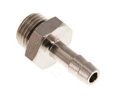 G 1/4'' Außengewinde x 6mm vernickeltes Messing Schlauchanschlussstück mit NBR Dichtung 30 bar [5 Stück]