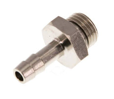 G 1/4'' Außengewinde x 6mm vernickeltes Messing Schlauchanschlussstück mit NBR Dichtung 30 bar [5 Stück]
