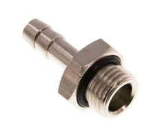 G 1/4'' Außengewinde x 6mm vernickeltes Messing Schlauchanschlussstück mit NBR Dichtung 30 bar [5 Stück]