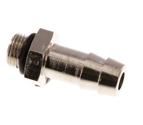 G 1/8'' Male x 9mm Vernickeltes Messing Schlauchanschluss mit NBR Dichtung 30 Bar [5 Stück]