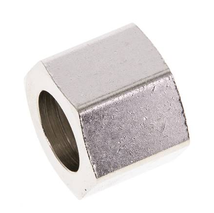 9mm (G1/4'') Überwurfmutter aus Messing vernickelt L15.5mm [5 Stück]