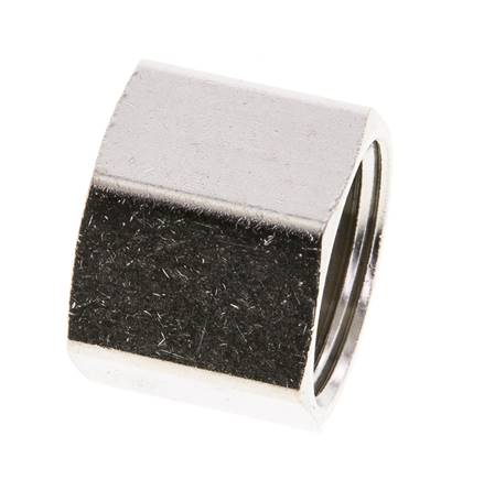 9mm (G1/4'') Überwurfmutter aus Messing vernickelt L15.5mm [5 Stück]