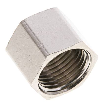9mm (G1/4'') Überwurfmutter aus Messing vernickelt L15.5mm [5 Stück]