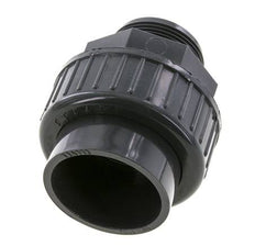 PVC-Verschraubung Innengewinde 50mm x Außengewinde R 1-1/2'' FKM