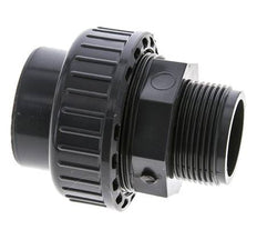 PVC-Verschraubung Innengewinde 40mm x Außengewinde R 1 1/4'' FKM