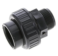 PVC-Verschraubung Innengewinde 40mm x Außengewinde R 1 1/4'' FKM