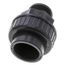 PVC-Verschraubung Innengewinde 40mm x Außengewinde R 1 1/4'' FKM