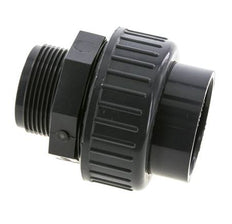 PVC-Verschraubung Innengewinde 50mm x Außengewinde R 1-1/2'' FKM