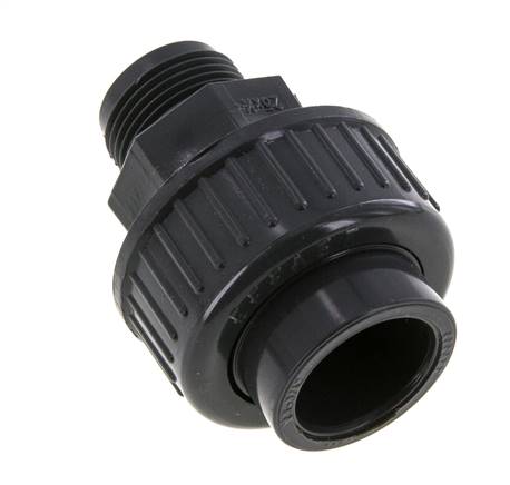 PVC-Verschraubung Innengewinde 25mm x Außengewinde R 3/4'' FKM