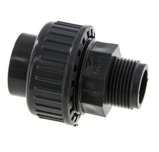 PVC-Verschraubung Innengewinde 25mm x Außengewinde R 3/4'' FKM
