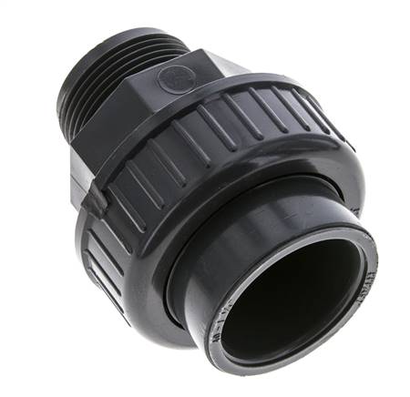 PVC-Verschraubung Innengewinde 40mm x Außengewinde R 1 1/4'' FKM