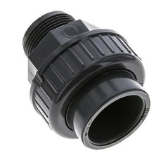 PVC-Verschraubung Innengewinde 40mm x Außengewinde R 1 1/4'' FKM
