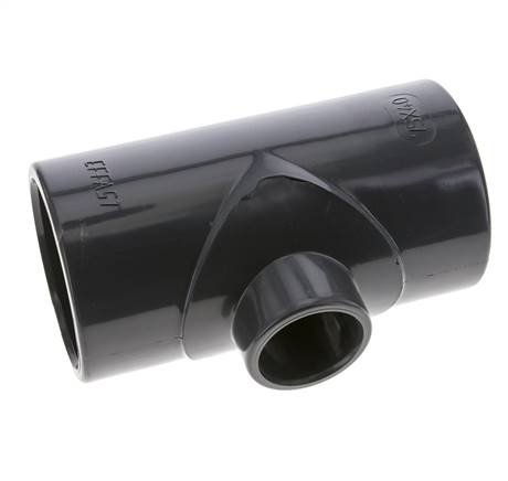 PVC-Reduzier-T-Stück Klebemuffe 75 bis 40 mm
