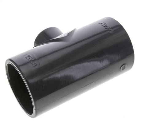PVC-Reduzier-T-Stück Klebemuffe 75 bis 40 mm