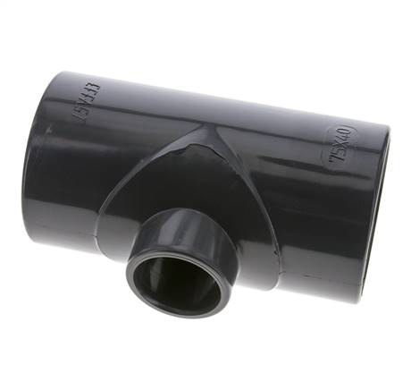 PVC-Reduzier-T-Stück Klebemuffe 75 bis 40 mm