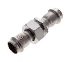 Pressverschraubung - 22 mm Innengewinde - Flachdichtung aus Edelstahl