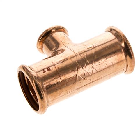 T-Pressfitting - 22mm Innengewinde & 35mm - Kupferlegierung