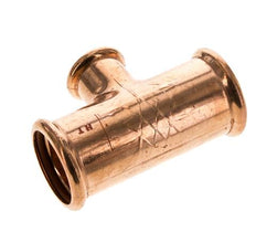 T-Pressfitting - 22mm Innengewinde & 35mm - Kupferlegierung