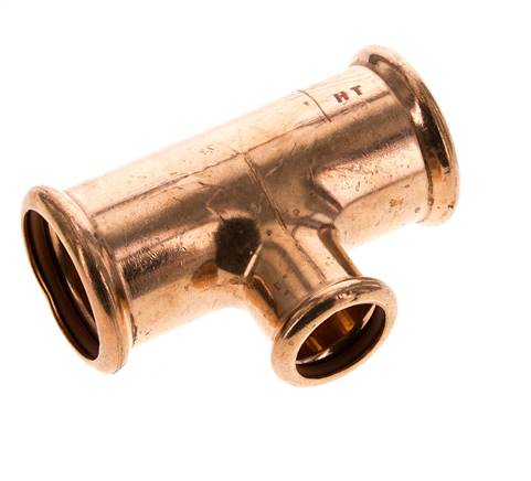 T-Pressfitting - 22mm Innengewinde & 35mm - Kupferlegierung