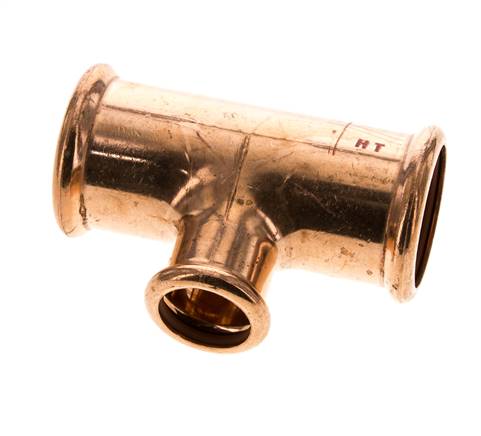 T-Pressfitting - 22mm Innengewinde & 35mm - Kupferlegierung