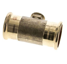 T-Pressfitting - 42mm Innengewinde & Rp 1/2'' Innengewinde - Kupferlegierung