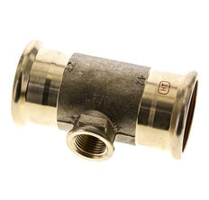 T-Pressfitting - 42mm Innengewinde & Rp 1/2'' Innengewinde - Kupferlegierung