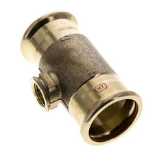 T-Pressfitting - 42mm Innengewinde & Rp 1/2'' Innengewinde - Kupferlegierung