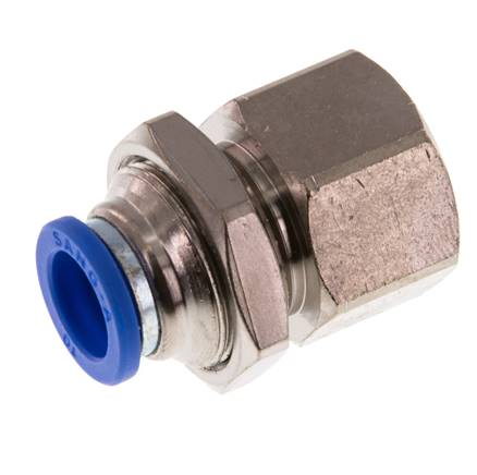 10mm x G3/8'' Steckverschraubung mit Innengewinde Messing/PA 66 NBR Schottverschraubung