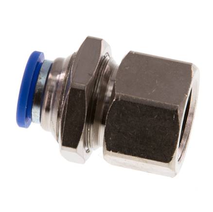 10mm x G3/8'' Steckverschraubung mit Innengewinde Messing/PA 66 NBR Schottverschraubung