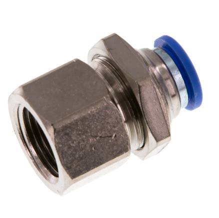 10mm x G3/8'' Steckverschraubung mit Innengewinde Messing/PA 66 NBR Schottverschraubung