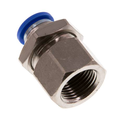 10mm x G3/8'' Steckverschraubung mit Innengewinde Messing/PA 66 NBR Schottverschraubung