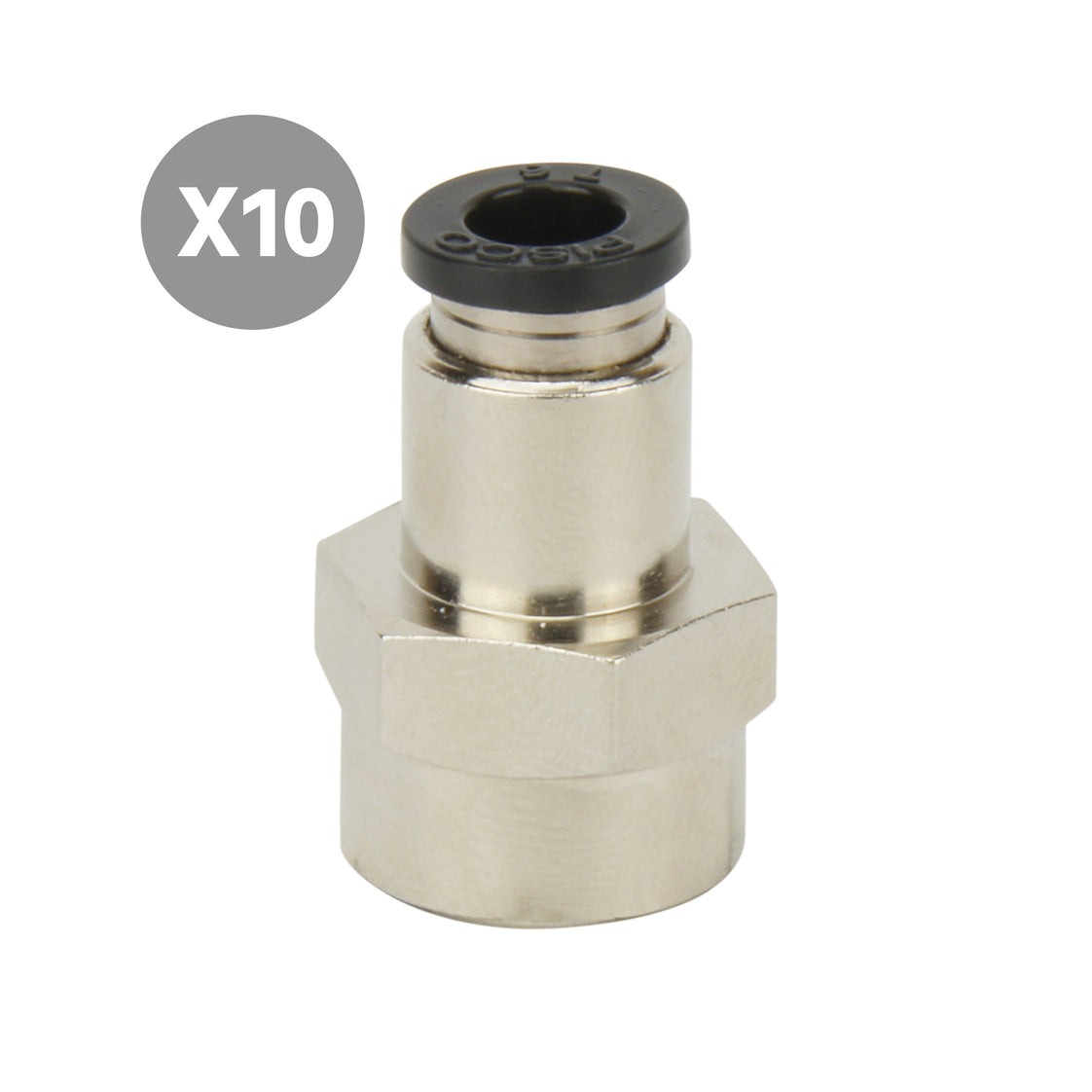 8mmxRc1/8'' Buchse, gerade Steckverbindung [10 Stück]