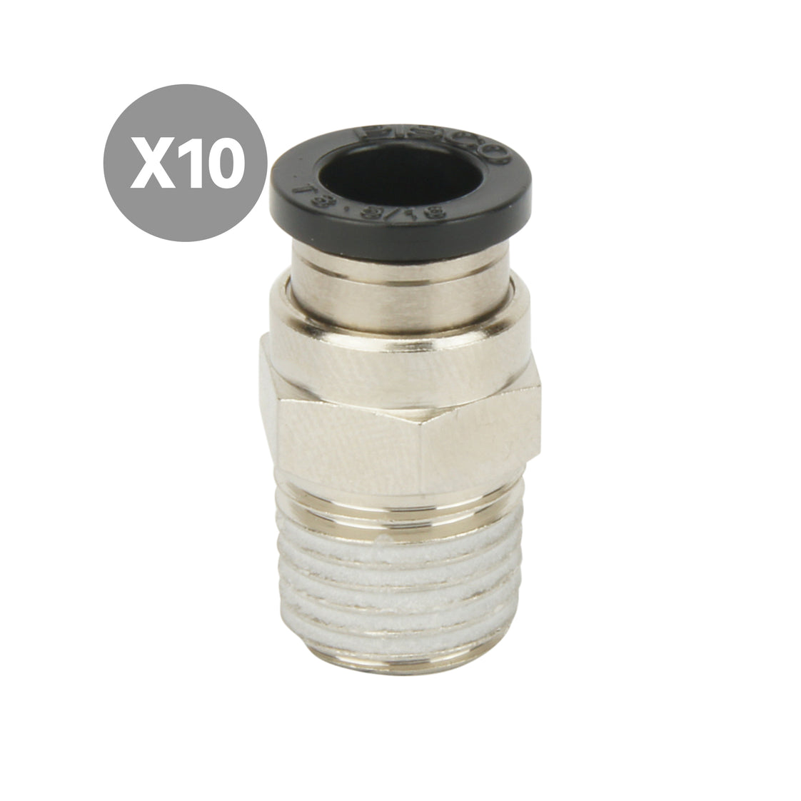 6mmxR1/8'' Gerade Steckverbindung [10 Stück]