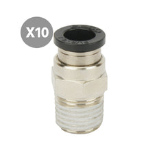 6mmxR1/8'' Gerade Steckverbindung [10 Stück]