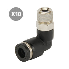 4mmxR1/8'' Ellenbogen mit Druckpassung [10 Stück]