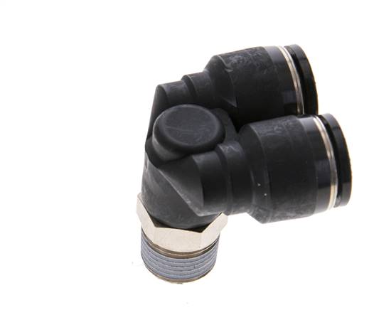 12mm x R3/8'' Y-Steckverschraubung mit Außengewinde Messing/PBT NBR drehbar
