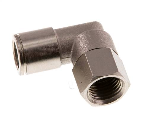 10mm x G1/4'' 90deg Winkel Steckverschraubung mit Innengewinde Messing NBR Drehbar