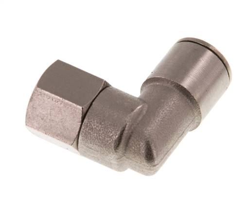 10mm x G1/4'' 90deg Winkel Steckverschraubung mit Innengewinde Messing NBR Drehbar