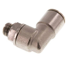 10mm x G1/8'' 90deg Winkel Steckverschraubung mit Außengewinde Messing NBR drehbar